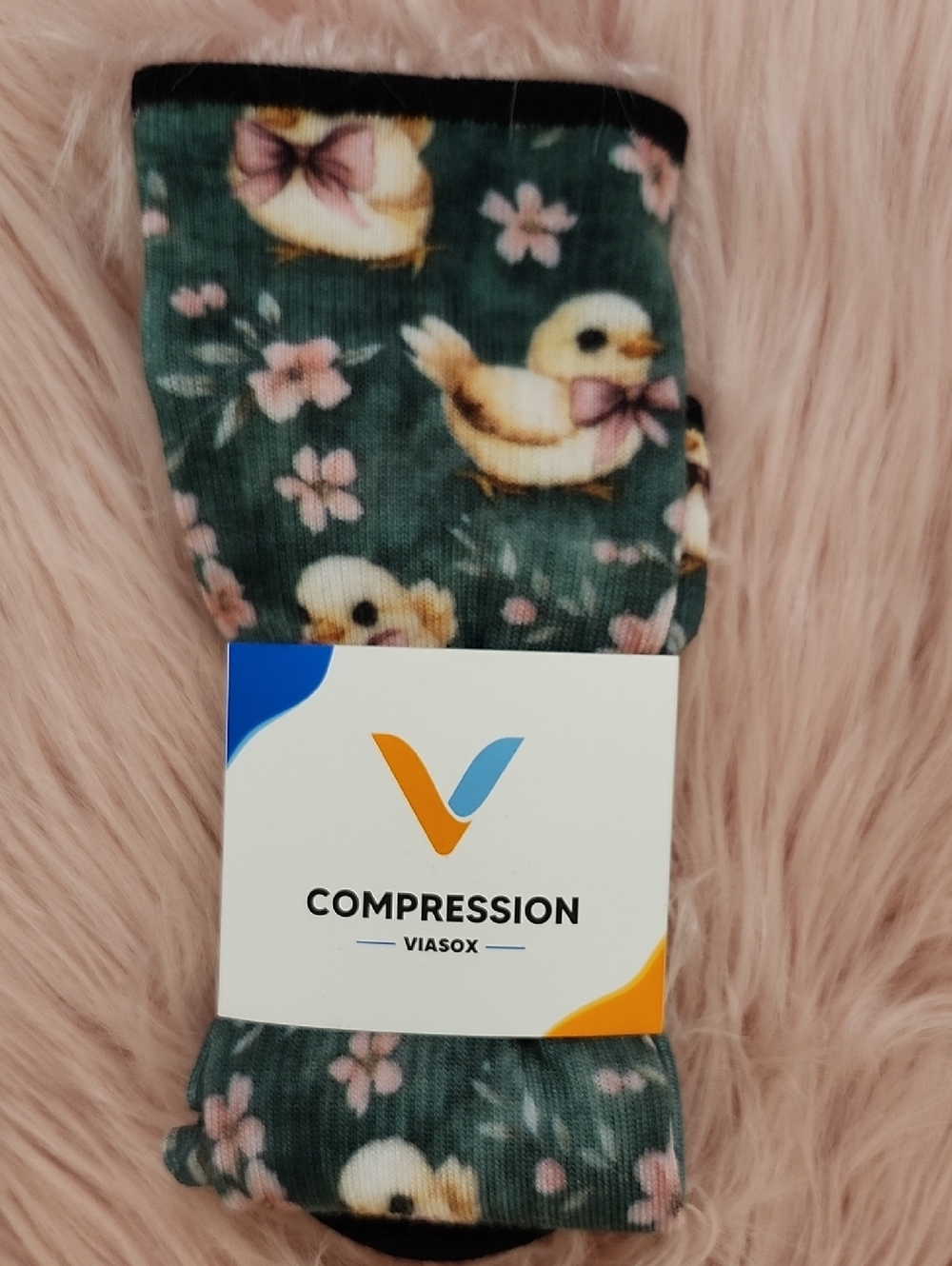 Brand New VIASOX COMPRESSION PRINT COMPRESSION SOCKS-S/M